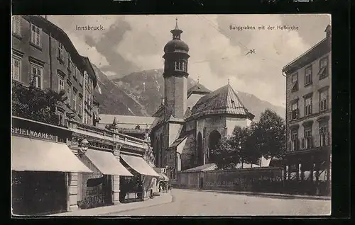 AK Innsbruck, Burggraben mit der Hofkirche