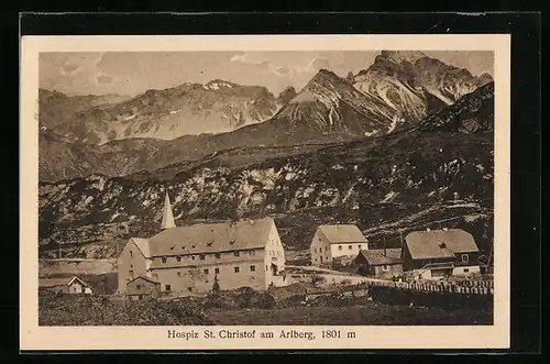 AK St. Christof a. Arlberg, Ortsansicht mit Hospiz