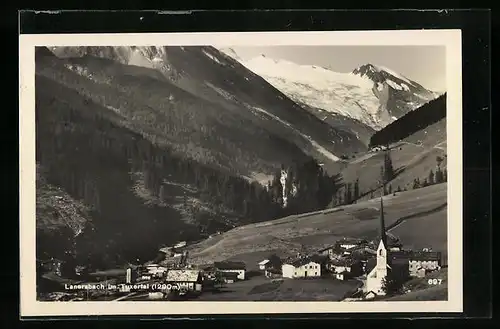 AK Lanersbach i. Tuxertal, Ortsansicht mit Kirche