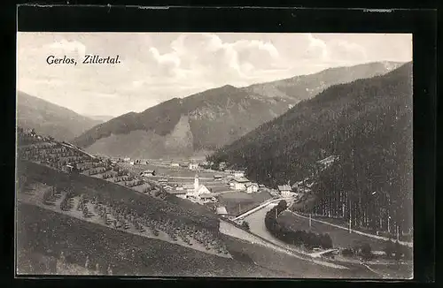 AK Gerlos i. Zillertal, Gesamtansicht mit Weinbergen