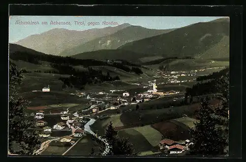 AK Achenkirch a. Achensee, Ortsansicht mit Kirche