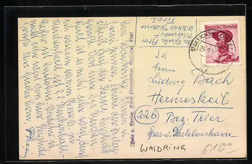 AK Waidring, Ortsansicht mit Bergpanorama