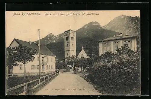 AK Bad Reichenhall, Blick nach der Pfarrkirche St. Nikolaus