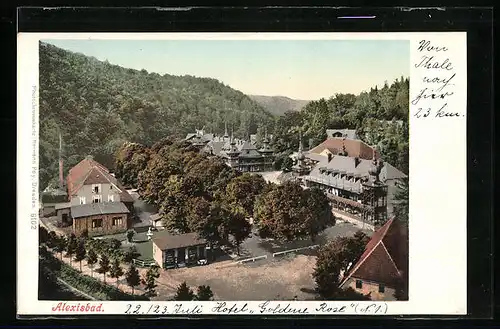 AK Alexisbad, Ortsansicht aus der Vogelschau