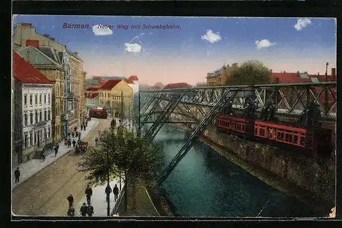 AK Barmen, Neuer Weg mit Schwebebahn