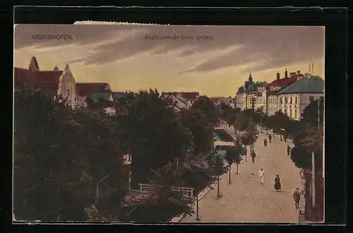 AK Wörishofen, Kneippstrasse von unten