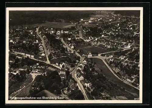 AK Elversberg /Saar, Teilansicht, Fliegeraufnahme