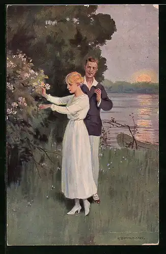 Künstler-AK R. Borrmeister: Das Lied der Liebe