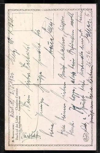 Künstler-AK R. Borrmeister: Das Lied der Liebe