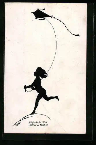 Künstler-AK Diefenbach: Schattenbild Göttliche Jugend 1, Blatt 18