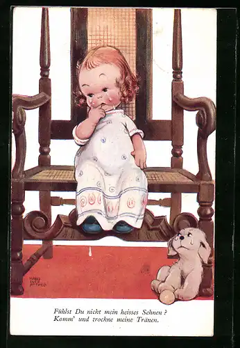 Künstler-AK Mabel Lucie Attwell: Komm und trockne meine Tränen