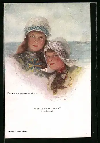 Künstler-AK Philip Boileau: Pebbles on the Beach, Strandkiesel