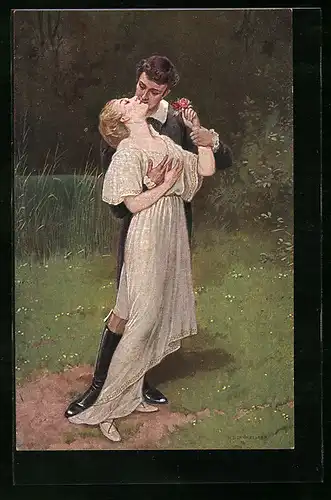 Künstler-AK R. Borrmeister: Seeliges Glück