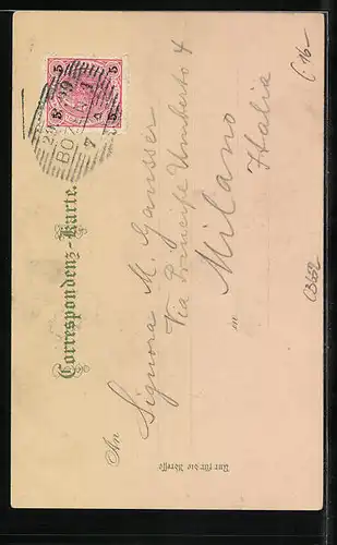 Lithographie Bozen, Die Schlösser Runkelstein und Ried