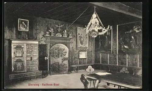 AK Sterzing, Blick in den Rathaus-Saal