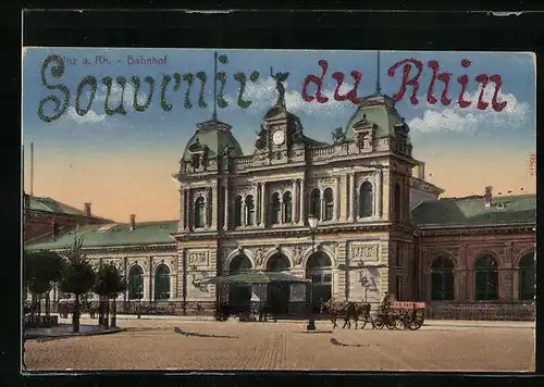 AK Mainz a. Rh., Blick zum Bahnhof