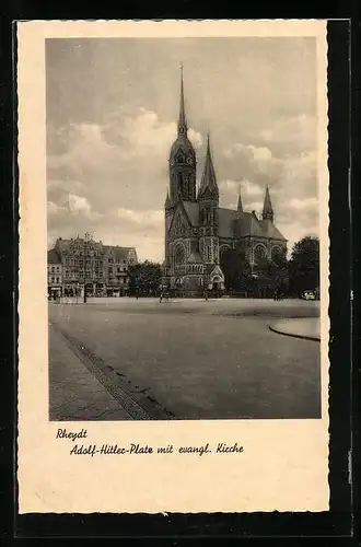 AK Rheydt, Platz mit evangl. Kirche