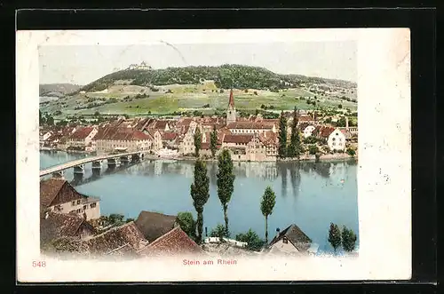 AK Stein am Rhein, Ortsansicht mit Rheinbrücke