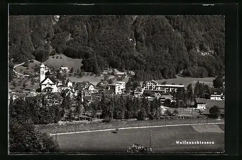 AK Wolfenschiessen, Ortsansicht aus der Vogelschau