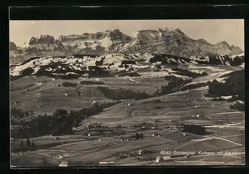 AK Gontenbad, Kurhaus mit Alpstein