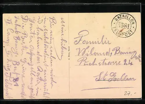 AK Gonten, Ortspanorama mit Umgebung