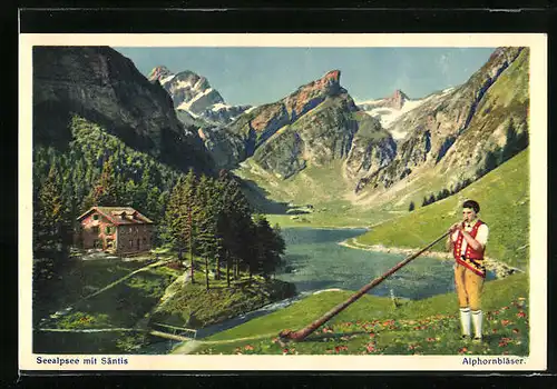 AK Seealpsee, Seealpsee mit Säntis und Alphornbläser