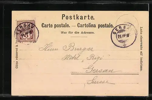 AK Vitznau, Teilansicht mit Kirche