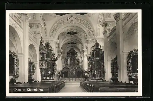 AK Disentis, Klosterkirche, Innenansicht