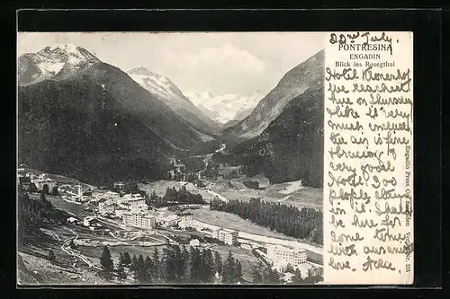 AK Pontresina, Blick ins Rosegthal