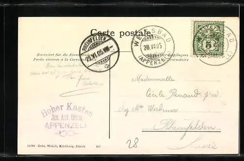 AK Brüllisau, Ortsansicht mit Landstrasse und Hohen Kasten