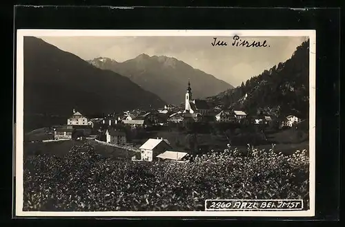 AK Arzl bei Imst, Gesamtansicht mit Bergblick