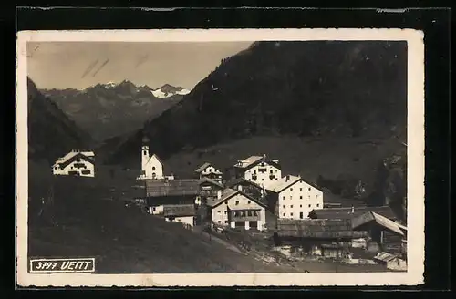 AK Vent bei Sölden, Ortsansicht aus der Vogelschau