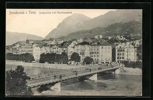 AK Innsbruck, Innbrücke mit Martinswand