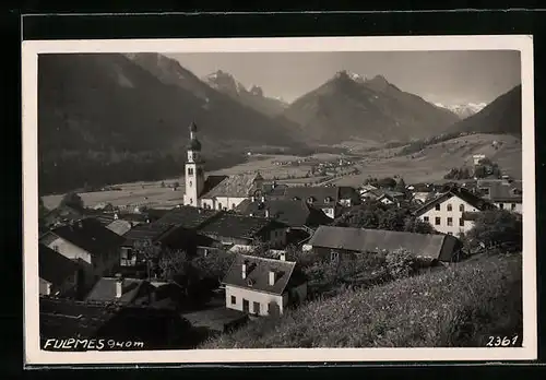 AK Fulpmes, Ortsansicht mit Fernblick