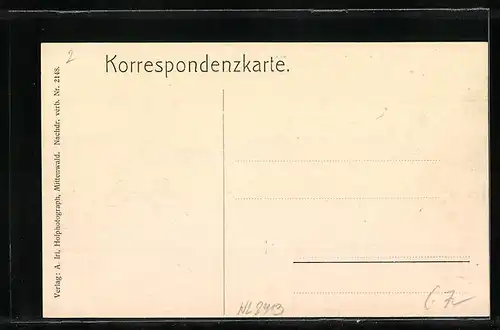 AK Scharnitz, Ortsansicht gegen Gleirschspitze