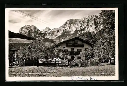 AK Ramsau, Schusterhaus mit Reiteralpe