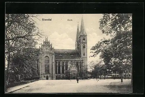 AK Stendal, Ortspartie am Dom