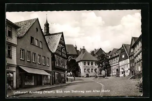 AK Arnsberg, Blick vom Steinweg zum Alten Markt