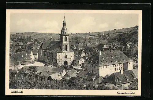 AK Andlau, Gesamtansicht mit Kirche