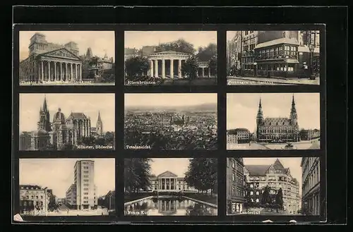 AK Bad Aachen, Elisenbrunnen, Rathaus, Münster