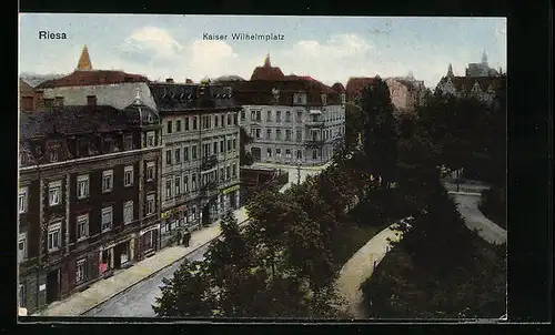 AK Riesa, Kaiser Wilhelmplatz