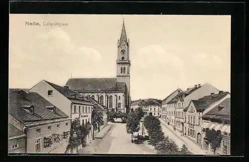 AK Naila, Luitpoldplatz mit Gasthaus Zum weissen Ross