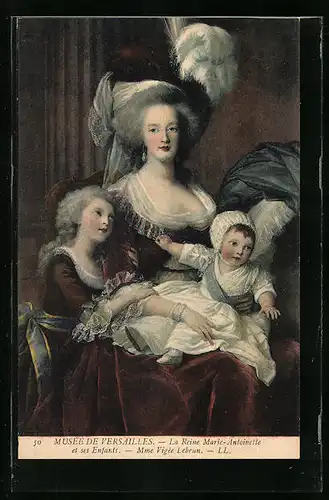 Künstler-AK La Reine Marie-Antoinette et ses Enfants