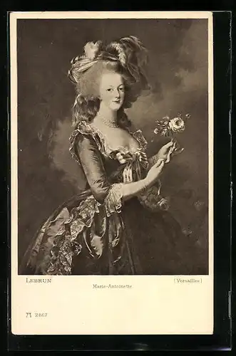 Künstler-AK Portrait von Marie Antoinette nach Lebrun