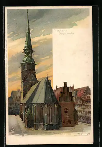 Künstler-AK Otto Hammel: Hannover, Kreuzkirche