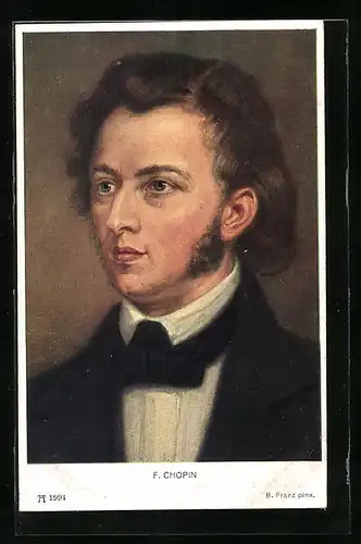 Künstler-AK Portrait von F. Chopin