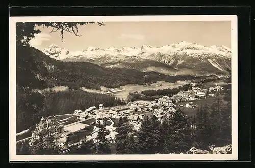 AK Pontresina, Fliegeraufnahme der Stadt