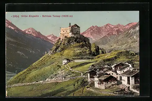 AK Tarasp, Blick auf das Schloss Tarasp