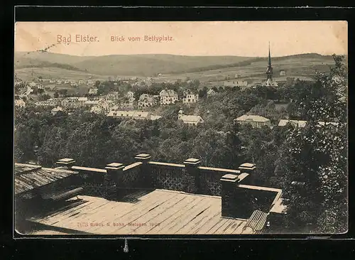 AK Bad Elster, Blick vom Bettyplatz auf den Ort