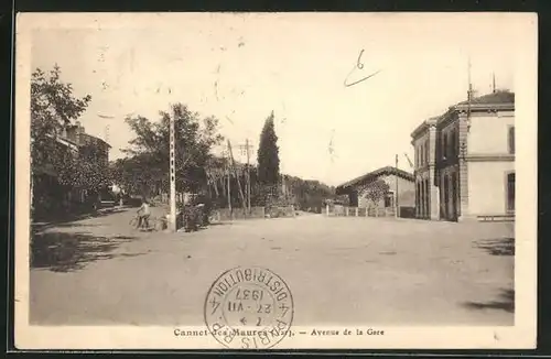 AK Cannet-des-Maures, Vue dans l`Avenue de la Gare